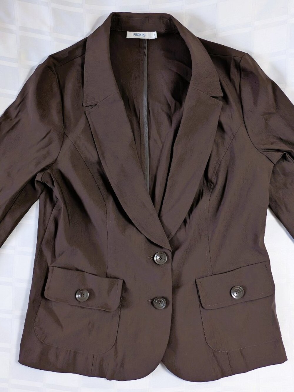 WOMEN'S BLAZER LONG SLEEVE JACKET RICKI'S SIZE 12 WOMAN FASHION WEAR FORMAL